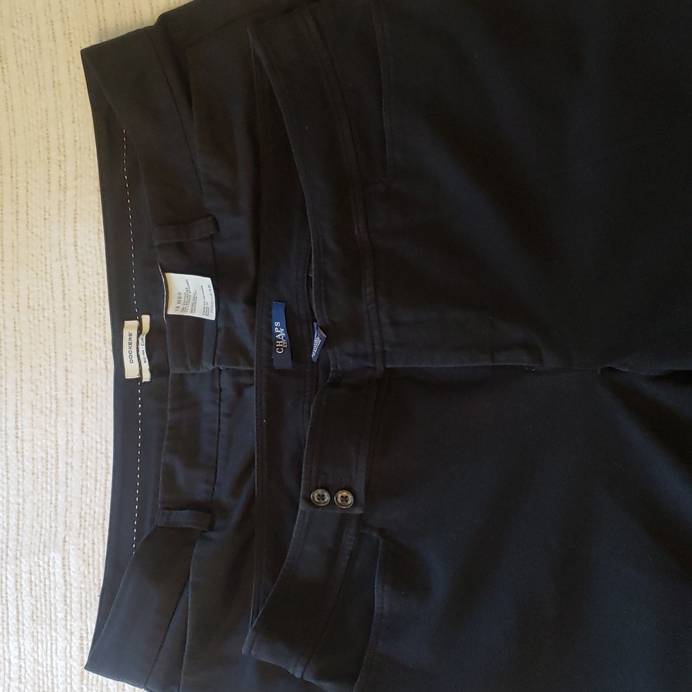 Set of 2: Chaps and Dockers Black Pants